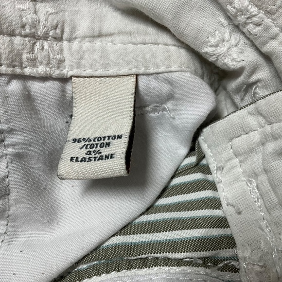 ABERCROMBIE & FITCH Cotton Jade / White Striped Cuffed Shorts US Sz 8 - Picture 10 of 11